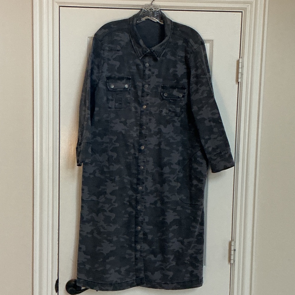 Soft Surroundings Camo Dress Jacket or Duster Size XL